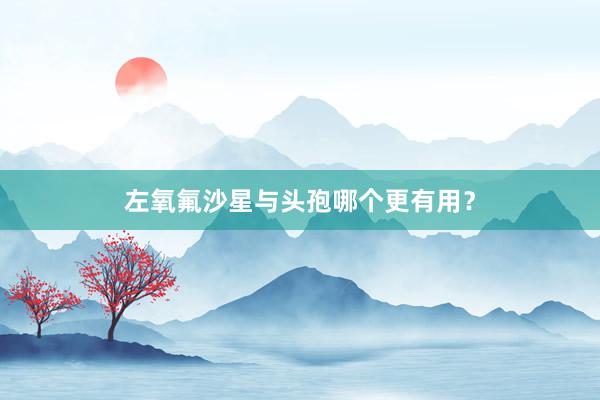 左氧氟沙星与头孢哪个更有用？